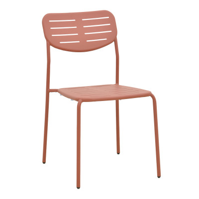 Καρέκλα Deraby pakoworld στοιβαζόμενη terracotta μέταλλο 52.5x45.5x83εκ Καρέκλα Deraby pakoworld στοιβαζόμενη terracotta μέταλλο 52.5x45.5x83εκ