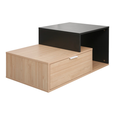 Τραπέζι σαλονιού Vople pakoworld σε φυσική με ανθρακί απόχρωση 90x50x40εκ Τραπέζι σαλονιού Vople pakoworld σε φυσική με ανθρακί απόχρωση 90x50x40εκ