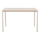 Τραπέζι Faragio pakoworld μέταλλο σε μπεζ απόχρωση με γκρι μεταλλικά πόδια 120x75x75εκ
