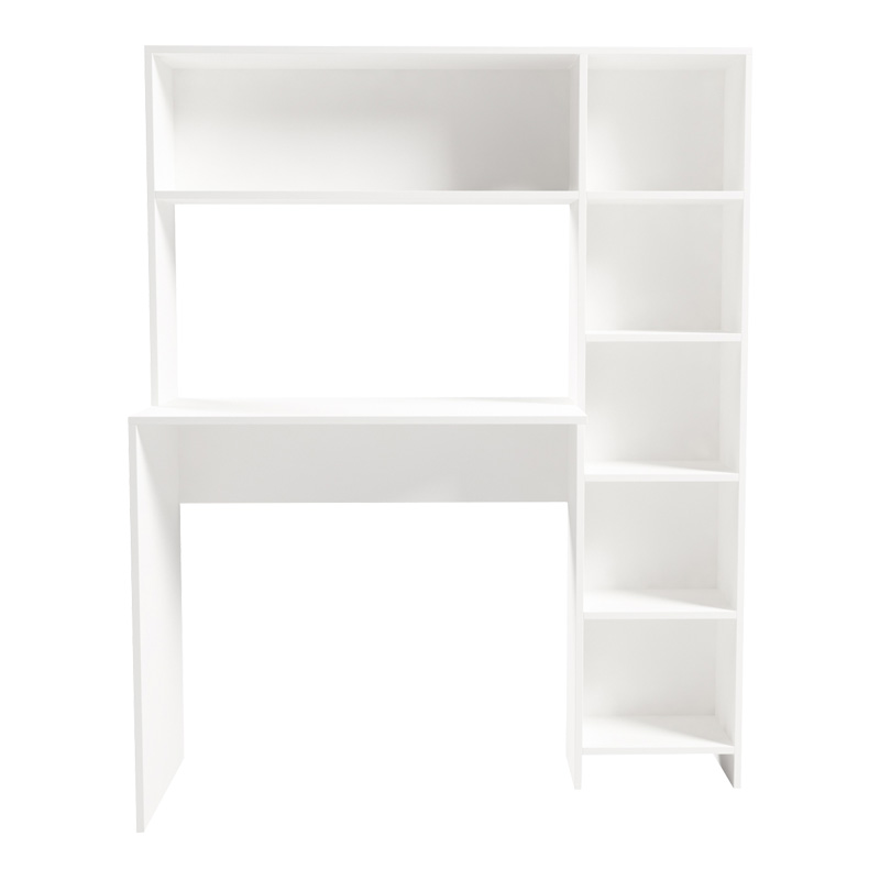 Γραφείο με βιβλιοθήκη Janson pakoworld σε λευκή απόχρωση 113.2x40x141.8εκ