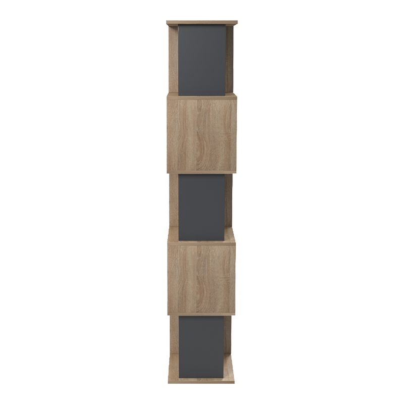 Βιβλιοθήκη Cubik pakoworld sonoma- ανθρακί 35x30x161εκ