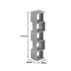 Βιβλιοθήκη Cubik pakoworld sonoma- ανθρακί 35x30x161εκ