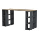 Γραφείο εργασίας Praga pakoworld ανθρακί- sonoma 140x60x75εκ