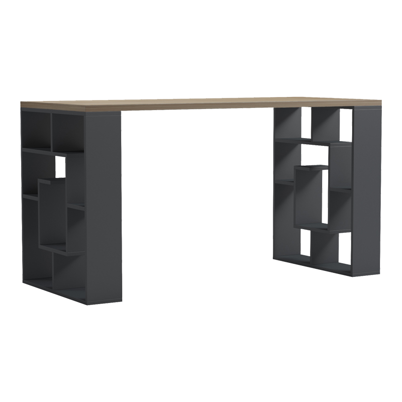 Γραφείο εργασίας Lovet pakoworld ανθρακί-sonoma 140x60x75εκ Γραφείο εργασίας Lovet pakoworld ανθρακί-sonoma 140x60x75εκ