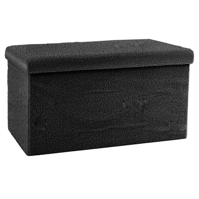 Σκαμπό-μπαούλο Forward pakoworld ύφασμα μπουκλέ ανθρακί 76x38x38εκ Σκαμπό-μπαούλο Forward pakoworld ύφασμα μπουκλέ ανθρακί 76x38x38εκ