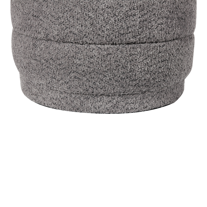 Σκαμπό-μπαούλο Bettia pakoworld μπουκλέ γκρι Φ41x38.5εκ