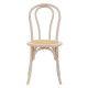 Καρέκλα στοιβαζόμενη Βιέννης Azhel pakoworld white wash ξύλο οξιάς-έδρα φυσικό rattan 41x50x89εκ