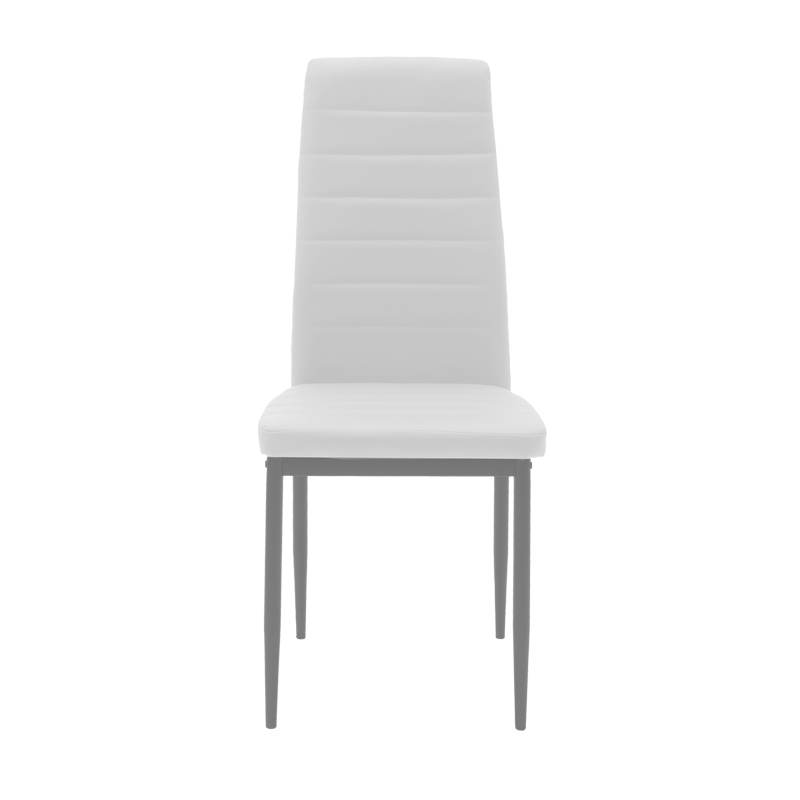 Καρέκλα Parker pakoworld μέταλλο-PU λευκό-ανθρακί πόδι 42x48x98εκ