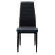 Καρέκλα Parker pakoworld PU ανθρακί-μαύρο πόδι 42x48x98εκ