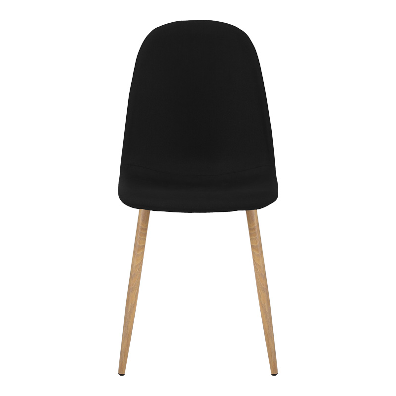 Καρέκλα Bella pakoworld γκρι ύφασμα με πόδι μέταλλο σε φυσική απόχρωση 43.5x52x89εκ