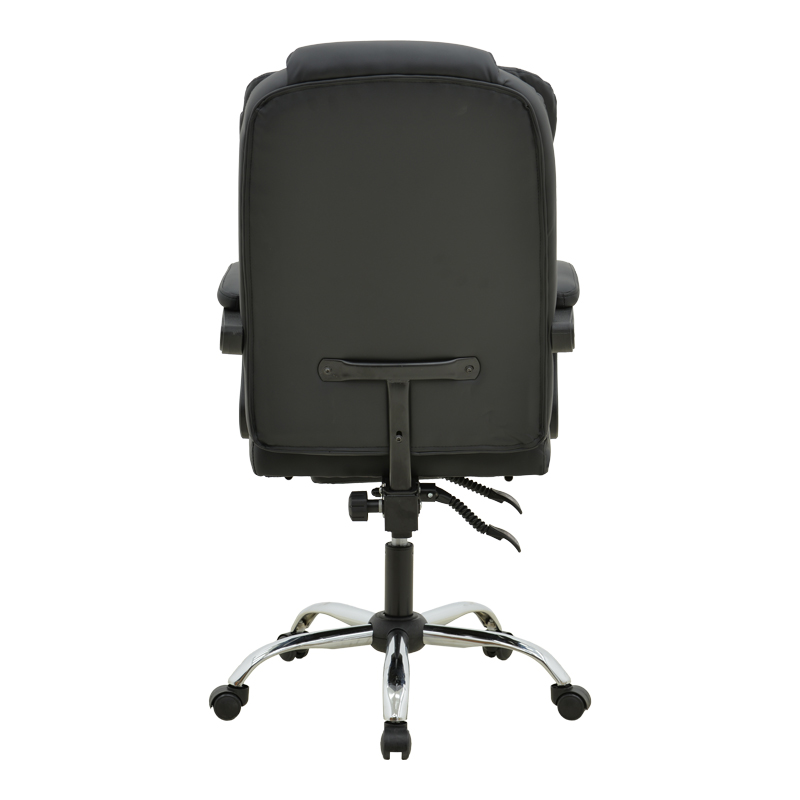 Καρέκλα γραφείου διευθυντή με υποπόδιο και μηχανισμό massage Volter pakoworld pu μαύρο 62x70x110εκ