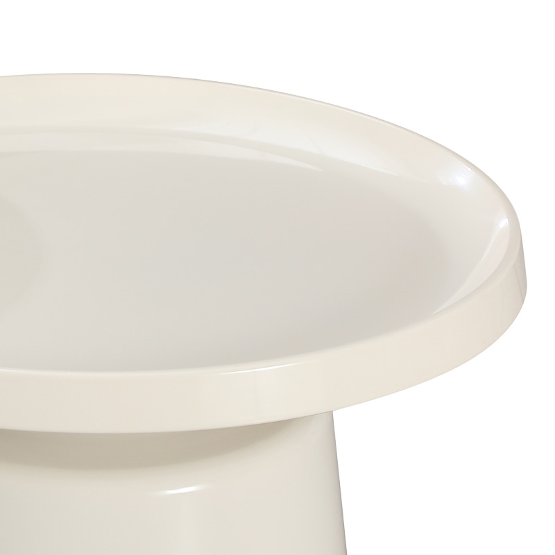 Τραπέζι σαλονιού Ginoze pakoworld μέταλλο σε λευκή απόχρωση Φ70x41εκ