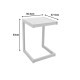 Τραπεζι Aether pakoworld αλουμίνιο σε λευκή απόχρωση 37.5x36.5x53εκ