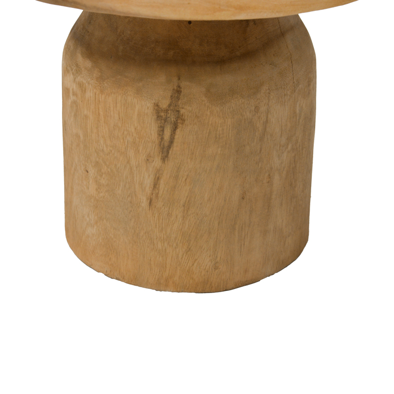 Τραπέζι σαλονιού Jeken pakoworld suar ξύλο σε φυσική απόχρωση Φ60x45εκ