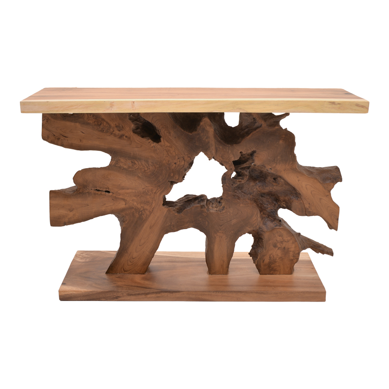 Κονσόλα Nasiol Inart teak ξύλο σε φυσική απόχρωση 120x40x75εκ Κονσόλα Nasiol Inart teak ξύλο σε φυσική απόχρωση 120x40x75εκ