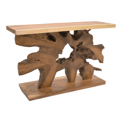 Κονσόλα Nasiol Inart teak ξύλο σε φυσική απόχρωση 120x40x75εκ Κονσόλα Nasiol Inart teak ξύλο σε φυσική απόχρωση 120x40x75εκ