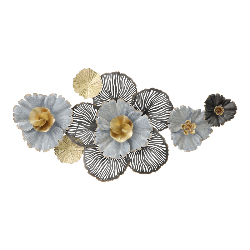 Διακοσμητικό τοίχου Jemiole Inart μέταλλο σε χρυσή-γκρι απόχρωση 106x53x9.5εκ Διακοσμητικό τοίχου Jemiole Inart μέταλλο σε χρυσή-γκρι απόχρωση 106x53x9.5εκ