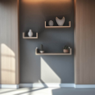 Ραφιέρα τοίχου Derva pakoworld σε oak απόχρωση 45x15x10cm