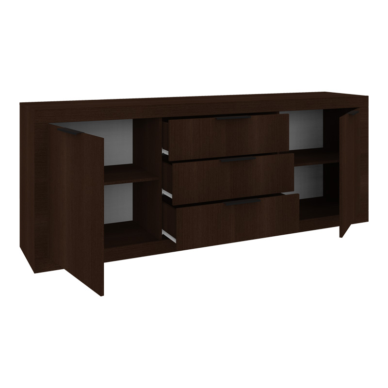 Μπουφές Doha pakoworld σε wenge απόχρωση 210x45x80.5εκ