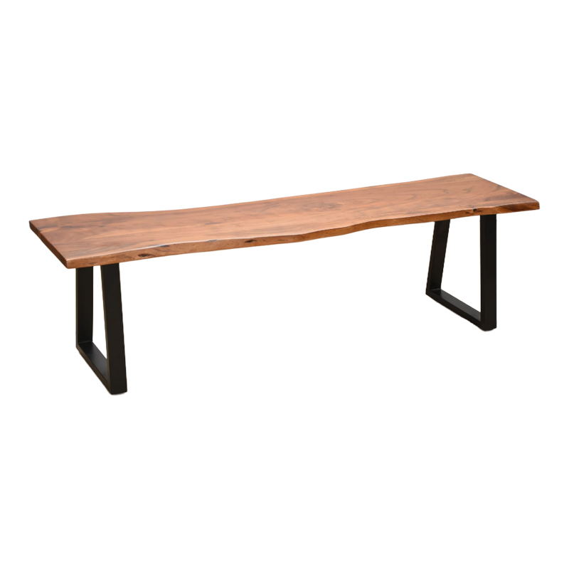 Παγκάκι Miles Slim pakoworld μασίφ ξύλο ακακίας σε καρυδί απόχρωση με μαύρα μεταλλικά πόδια 160x40x45εκ Παγκάκι Miles Slim pakoworld μασίφ ξύλο ακακίας σε καρυδί απόχρωση με μαύρα μεταλλικά πόδια 160x40x45εκ