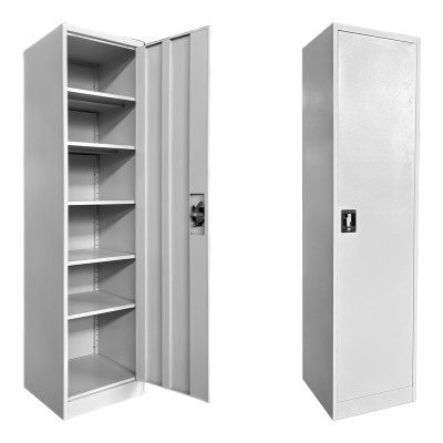 Μεταλλική ντουλάπα-στήλη Koya pakoworld ανοιχτό γκρι 50x45x180εκ