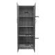 Ντουλάπα δίφυλλη Athos pakoworld σε wenge απόχρωση 60x42x180εκ