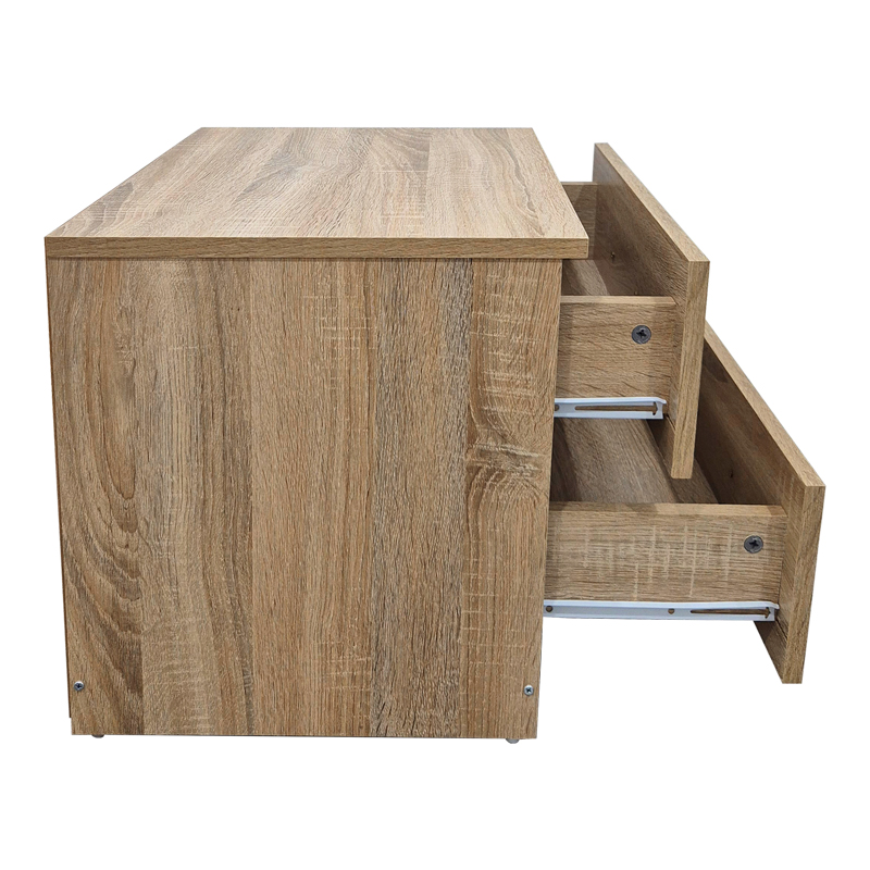 Κομοδίνο Athos pakoworld σε sonoma απόχρωση 48x40x41.5εκ