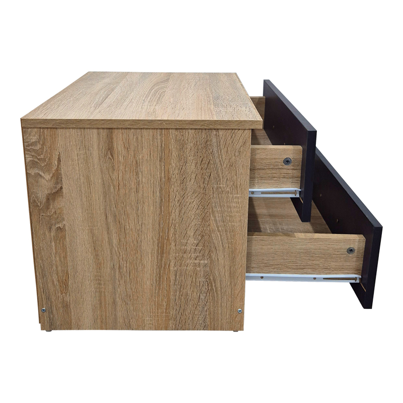 Κομοδίνο Athos pakoworld σε sonoma-ανθρακί απόχρωση 48x40x41.5εκ Κομοδίνο Athos pakoworld σε sonoma-ανθρακί απόχρωση 48x40x41.5εκ