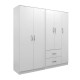 Ντουλάπα πεντάφυλλη Athos I pakoworld λευκή 170x42x180εκ Ντουλάπα πεντάφυλλη Athos I pakoworld λευκή 170x42x180εκ