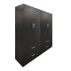 Ντουλάπα τετράφυλλη με συρτάρια Athos pakoworld wenge 160x42x180εκ