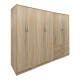 Ντουλάπα εξάφυλλη Athos I pakoworld sonoma 240x42x180εκ