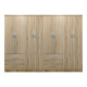 Ντουλάπα οχτάφυλλη Athos pakoworld sonoma 241x42x181εκ