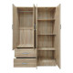 Ντουλάπα εξάφυλλη Athos Ι pakoworld sonoma 200.5x42x180εκ