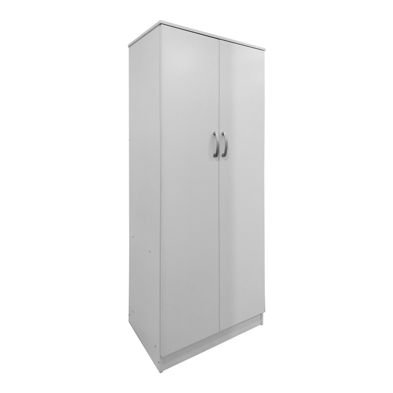 Ντουλάπα τετράφυλλη με πατάρι Athos pakoworld λευκή 160x42x240εκ