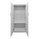 Ντουλάπα τετράφυλλη με πατάρι Athos pakoworld λευκή 160x42x240εκ