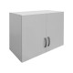 Ντουλάπα τετράφυλλη με πατάρι Athos pakoworld λευκή 160x42x240εκ