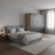 Ντουλάπα εξάφυλλη Athos pakoworld sonoma-ανθρακί 240x42x180εκ