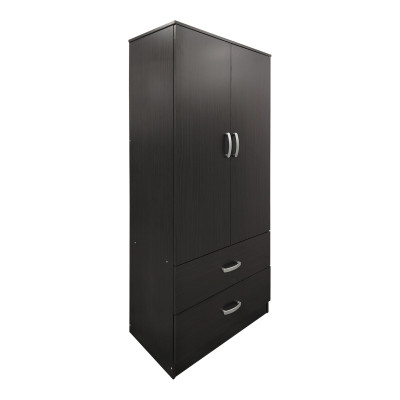 Ντουλάπα εξάφυλλη με πατάρι Athos I pakoworld wenge 240x42x240εκ