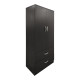 Ντουλάπα εξάφυλλη με πατάρι Athos I pakoworld wenge 240x42x240εκ