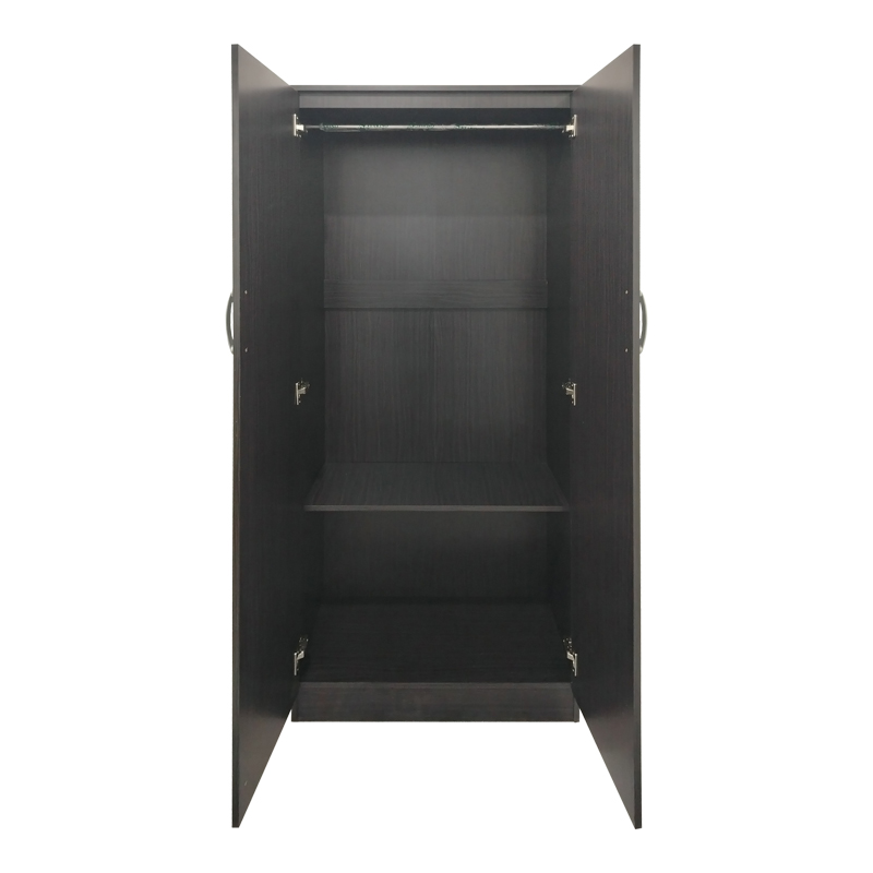Ντουλάπα εξάφυλλη με πατάρι Athos I pakoworld wenge 240x42x240εκ