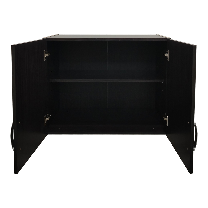 Ντουλάπα εξάφυλλη με πατάρι Athos I pakoworld wenge 240x42x240εκ