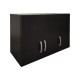 Ντουλάπα εξάφυλλη με πατάρι Athos pakoworld wenge 180x42x240εκ