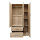 Ντουλάπα εξάφυλλη με πατάρι Athos pakoworld sonoma 180x42x240εκ