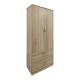 Ντουλάπα πεντάφυλλη με πατάρι Athos pakoworld sonoma 170x42x240εκ