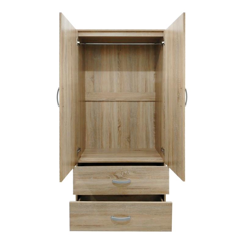 Ντουλάπα πεντάφυλλη με πατάρι Athos pakoworld sonoma 170x42x240εκ