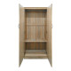 Ντουλάπα πεντάφυλλη με πατάρι Athos I pakoworld sonoma 170x42x240εκ