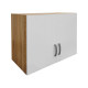 Ντουλάπα εξάφυλλη με πατάρι Athos pakoworld sonoma-λευκή 240x42x240εκ