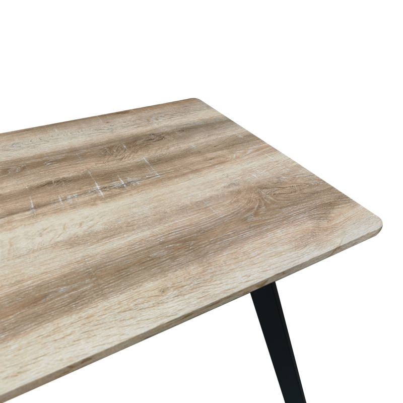 Τραπέζι Squaro pakoworld sonoma mdf με μαύρα μεταλλικά πόδια 120x70x75εκ Τραπέζι Squaro pakoworld sonoma mdf με μαύρα μεταλλικά πόδια 120x70x75εκ