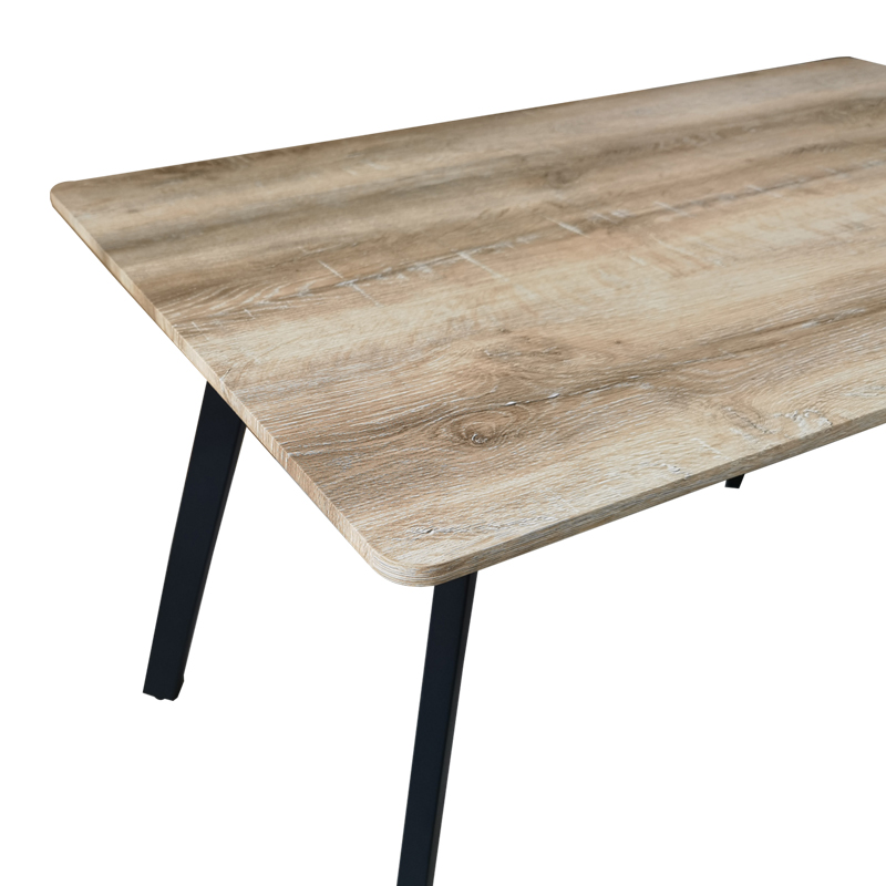 Τραπέζι Squaro pakoworld sonoma mdf με μαύρα μεταλλικά πόδια 120x70x75εκ Τραπέζι Squaro pakoworld sonoma mdf με μαύρα μεταλλικά πόδια 120x70x75εκ