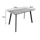 Τραπέζι Squaro pakoworld sonoma mdf με μαύρα μεταλλικά πόδια 120x70x75εκ Τραπέζι Squaro pakoworld sonoma mdf με μαύρα μεταλλικά πόδια 120x70x75εκ
